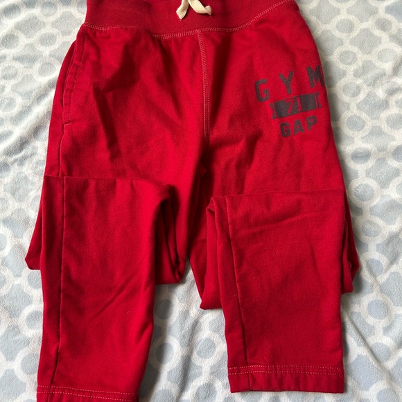 GAP Kids Bright Red Gym Joggers - Picture 1 of 6